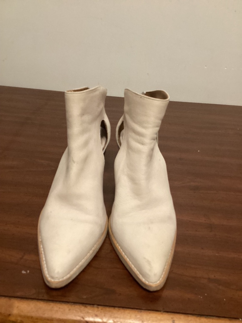 Free People cut out suede sandals with wedge heel pointed toe chunky heel Euro 3